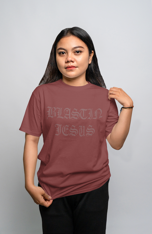 Blastin Jesus T-Shirt - Maroon Special
